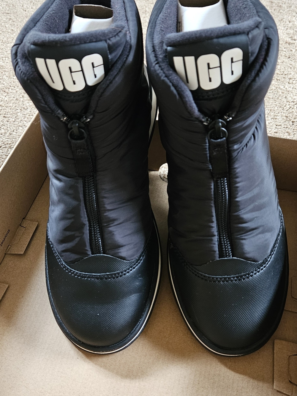 UGG Black Zip-Front Winter Boots